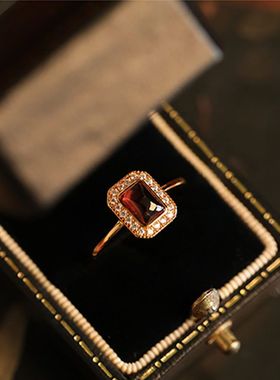 日系轻奢小众戒指女款s925纯银