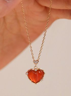 XBK红心时尚设计感项链小爱心女