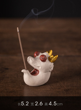 中国风陶瓷龙形线香香插