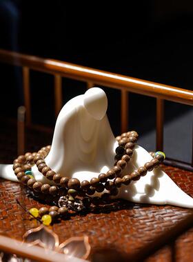 德化白瓷创意无相佛禅意摆件家居客厅茶室博古架茶道茶空间装饰品