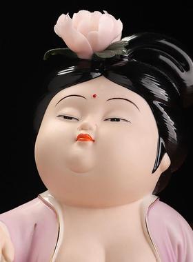 唯美唐朝仕女摆件新中式琴棋书画客厅电视柜酒柜博古架装饰艺术品