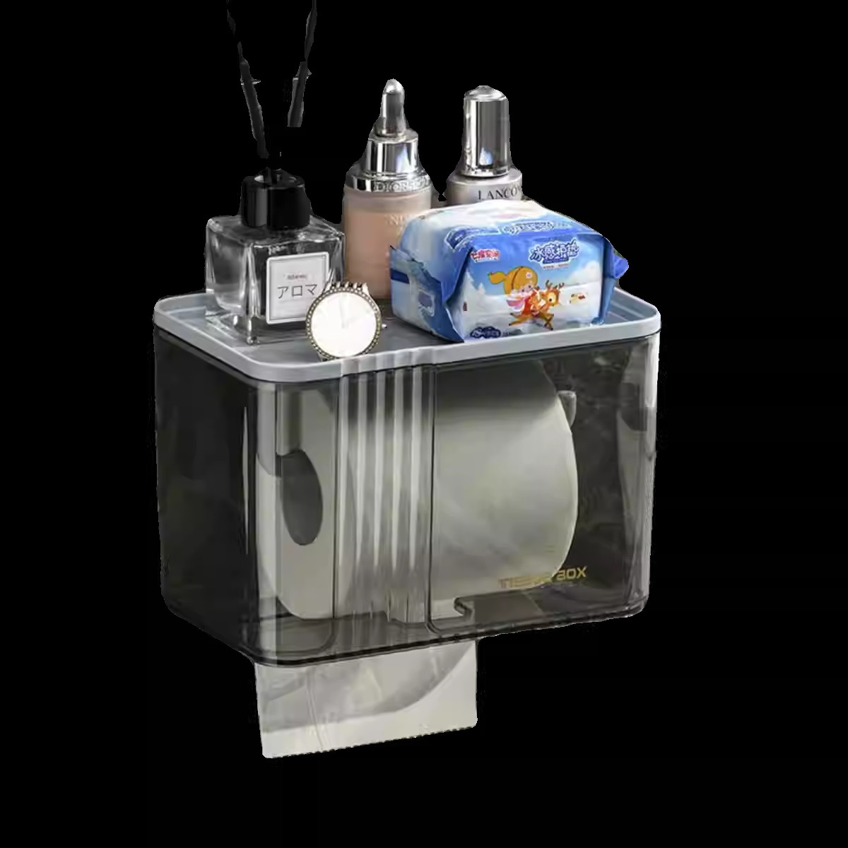 轻奢洗脸巾收纳盒纸巾盒壁挂式厨房卫生间厕所浴室倒挂抽纸盒透明,淘宝优惠券,粉丝福利购,淘宝优惠卷