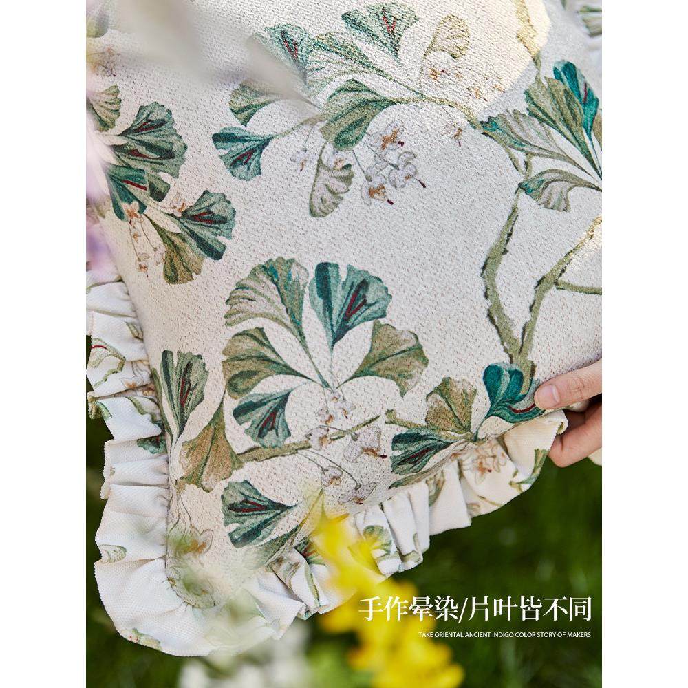 蜡笔派「山间银杏系列」抱枕高级氛围感客厅沙发靠枕床头靠垫定制 - 图1