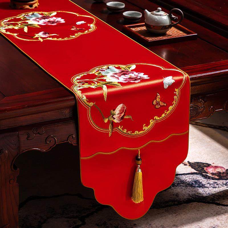 新年桌布茶桌垫布茶几布高端轻奢桌旗布艺长条禅意茶旗新中式桌旗,淘宝优惠券,粉丝福利购,淘宝优惠卷