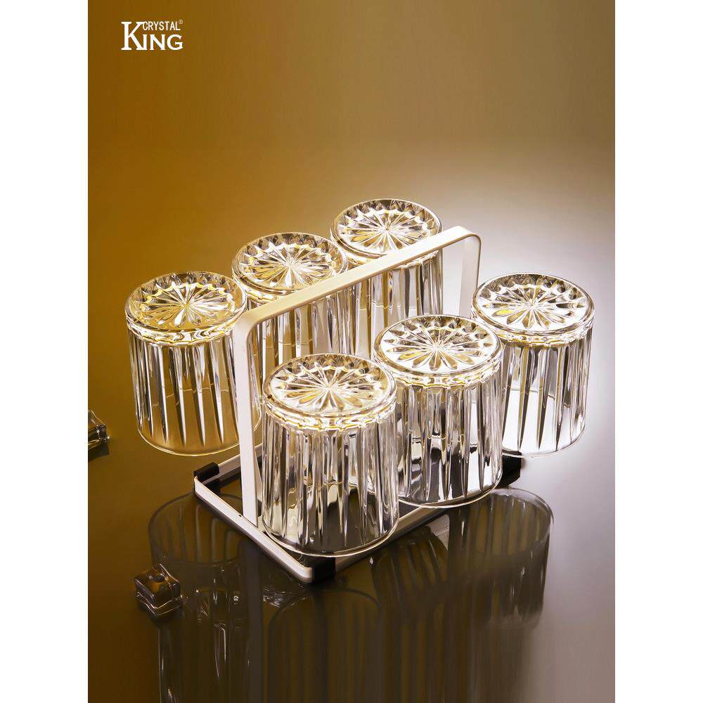 酒杯高级感家用威士忌古典杯水晶玻璃啤酒杯果汁喝水杯酒吧洋酒杯 - 图3