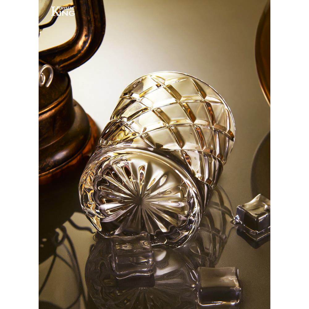 酒杯高级感家用威士忌古典杯水晶玻璃啤酒杯果汁喝水杯酒吧洋酒杯 - 图1