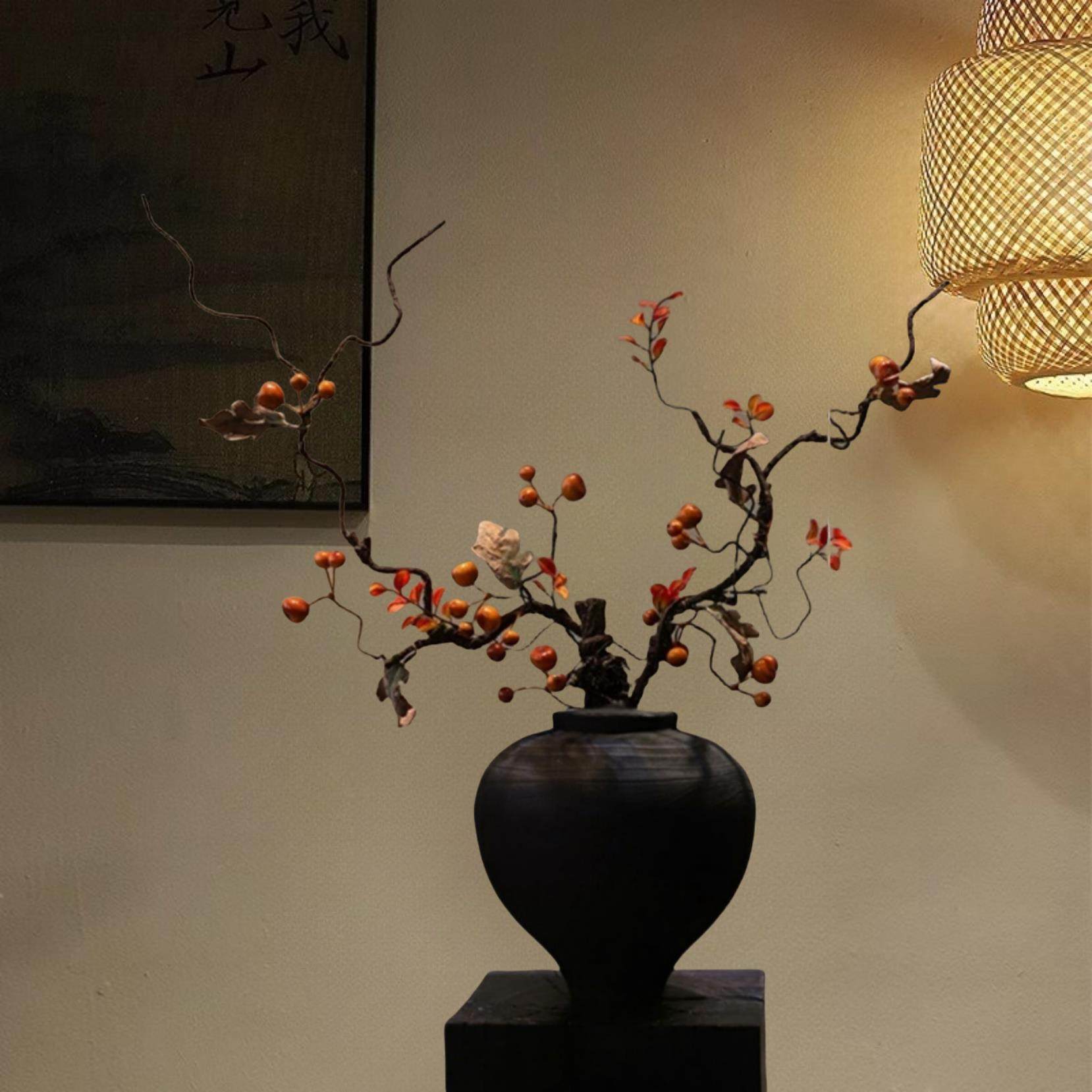 禅意新中式花瓶树脂摆饰宋代美学民宿家居玄关桌别墅侘寂高级装饰,淘宝优惠券,粉丝福利购,淘宝优惠卷