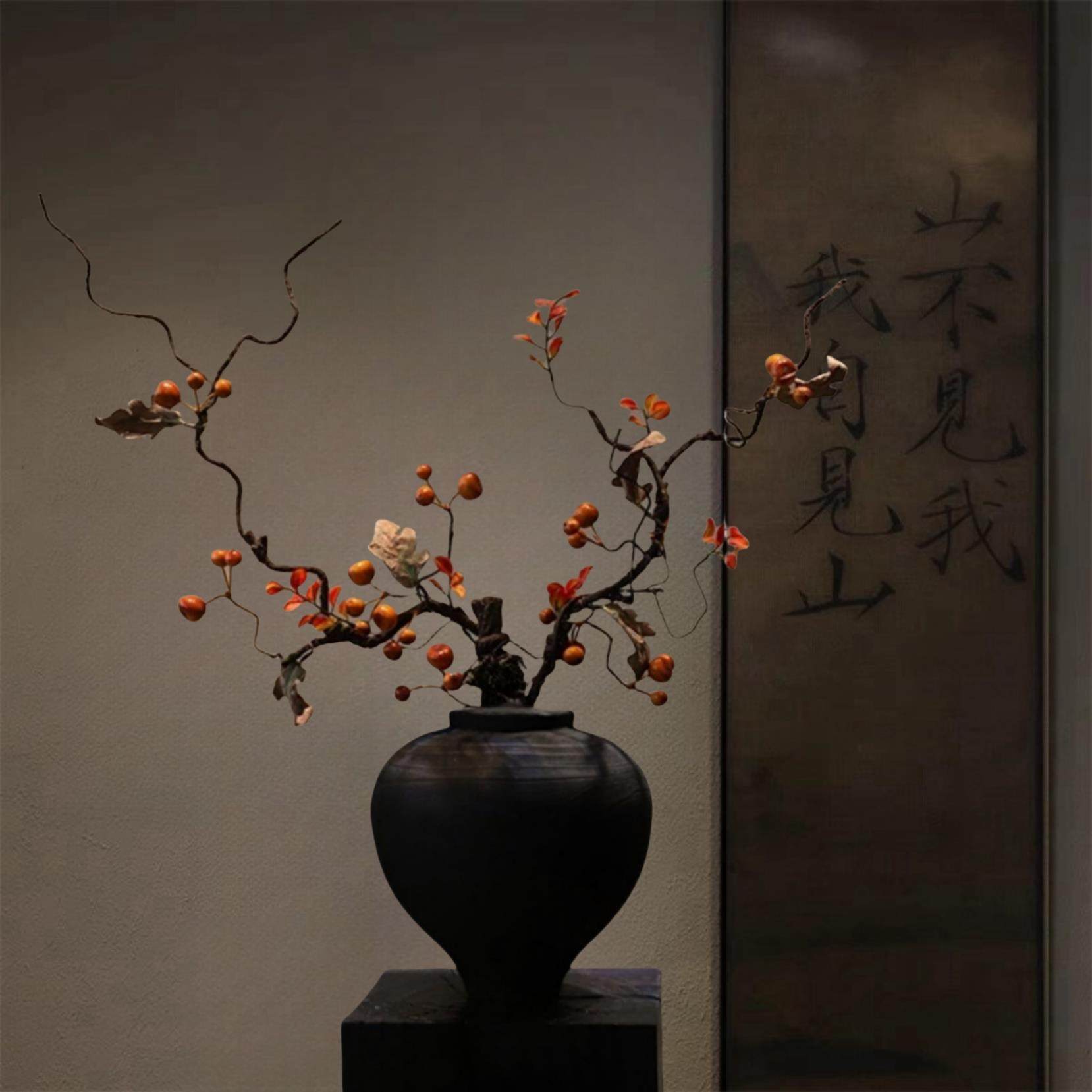 禅意新中式花瓶树脂摆饰宋代美学民宿家居玄关桌别墅侘寂高级装饰,淘宝优惠券,粉丝福利购,淘宝优惠卷