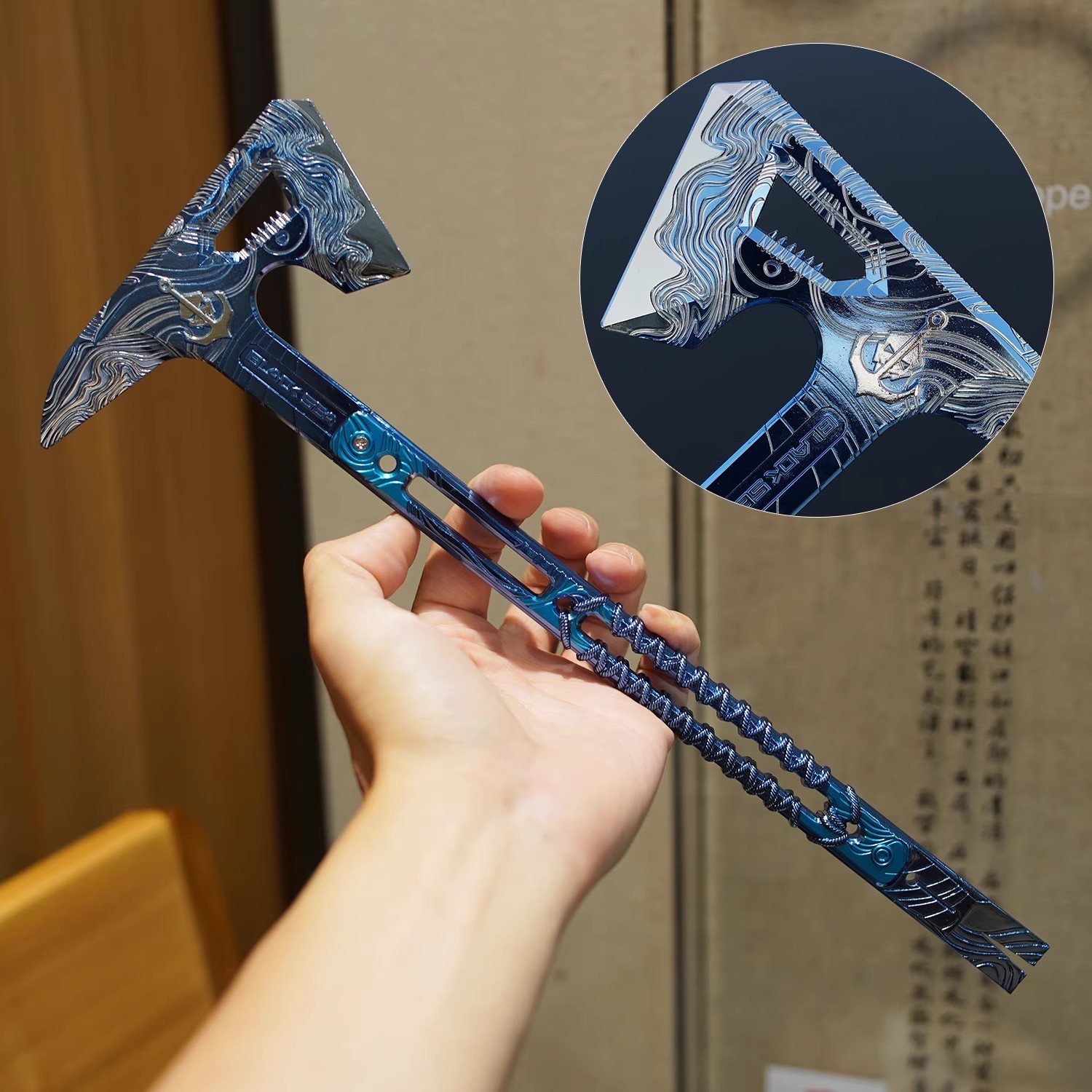 三角洲行动周边黑海战术斧大号53厘米近战武器模型男孩儿童PU玩具 - 图0