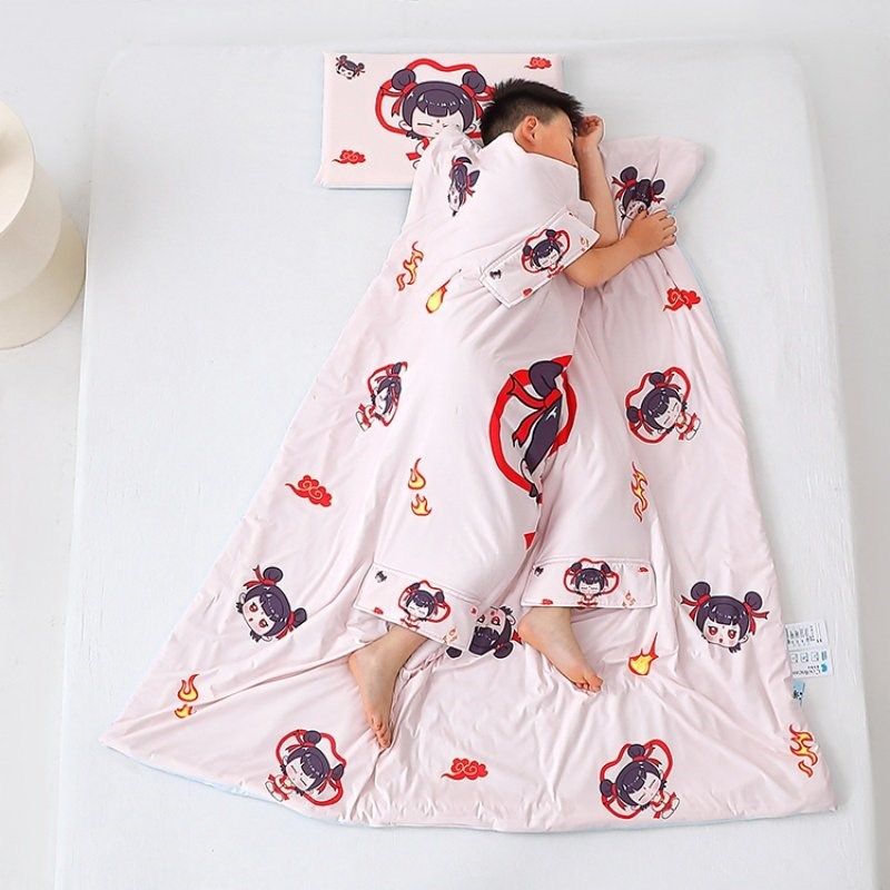 新款A类小凉皮蚕丝防踢被儿童凉感丝男女孩护肚夏被记忆枕两件套,淘宝优惠券,粉丝福利购,淘宝优惠卷