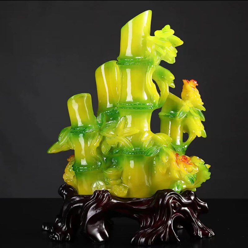 仿玉财富节节高升竹子摆件招财富贵竹办公桌酒柜客厅装饰开业礼品,淘宝优惠券,粉丝福利购,淘宝优惠卷