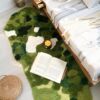 Forest moss carpet bedroom bedside carpet 2025 new ins style room R transformation high-end plush floor mat