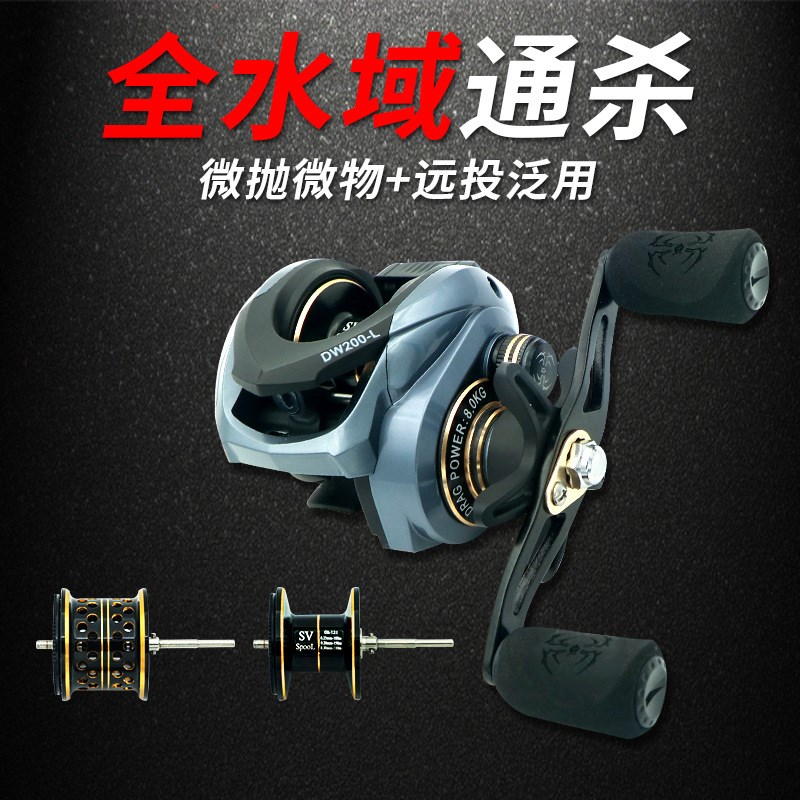 全金属线杯水滴轮防炸线远投鱼线轮双刹微物水滴轮打黑渔轮路亚轮 - 图0