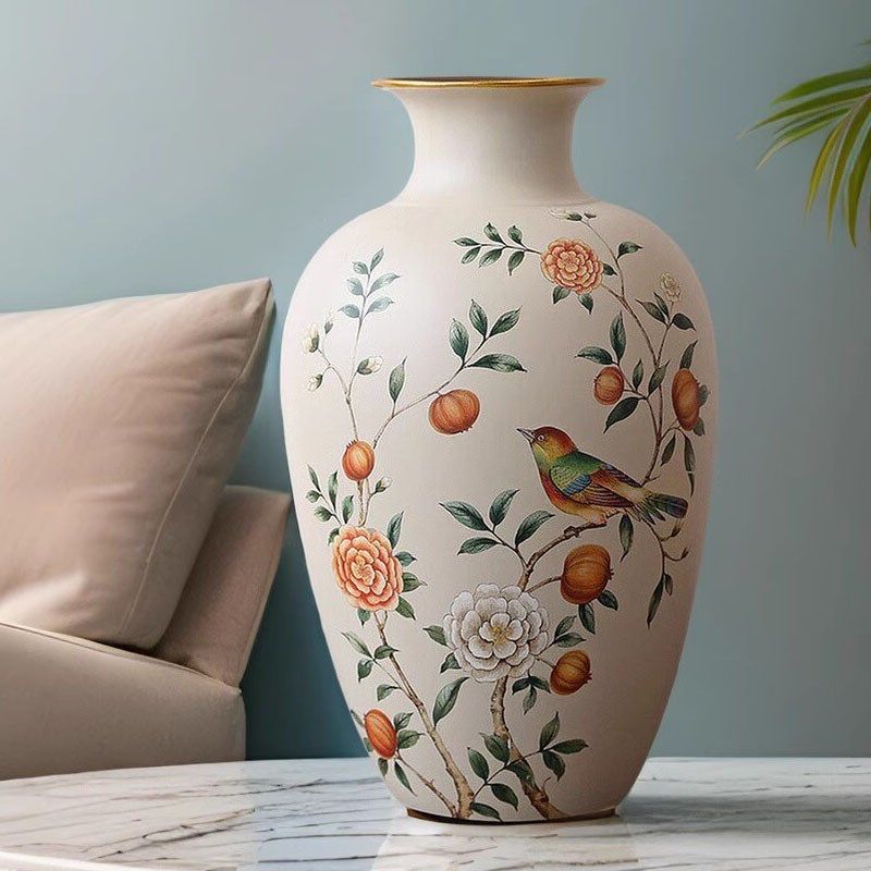 新中式装饰陶瓷花瓶现代简约欧式美式客厅玄关边几摆件工艺摆设品,淘宝优惠券,粉丝福利购,淘宝优惠卷