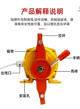双向拉绳开关HFKLT2-11-S HFKPT2-7皮带机输送急停拉线HLLS-11-5A
