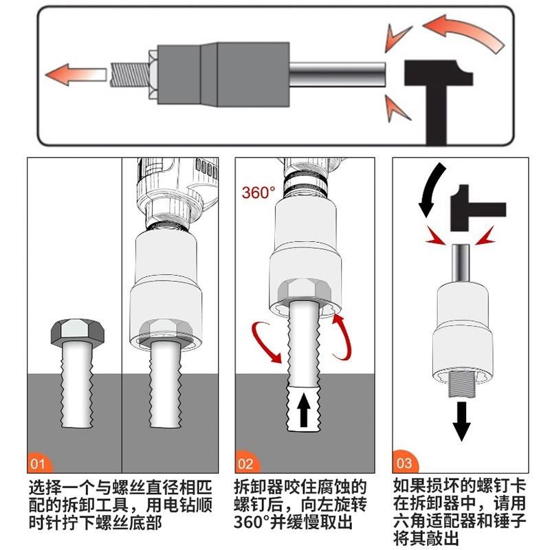 5件受损生锈轮胎螺母取出器1/2寸防滑套筒工具防盗螺丝取出汽修,淘宝优惠券,粉丝福利购,淘宝优惠卷