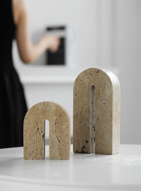 采购产品斯堪的纳维亚风格黄色石灰华家居陈设，中世纪大理石书柜