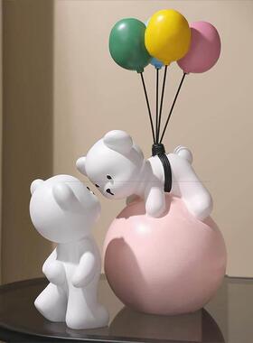 气球兔子桌面小摆件酒柜装饰品家居摆设电视柜客厅轻奢高级感礼物