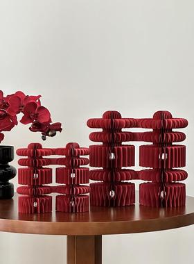 结婚立体喜字摆件落地女方男方婚房布置套装房间婚礼装饰客厅双囍