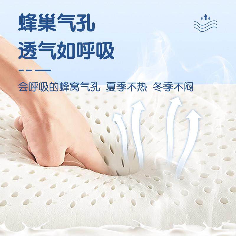 懒熊家居登禄普工艺乳胶枕天然乳胶枕枕芯高弹柔软透气贴合支撑,淘宝优惠券,粉丝福利购,淘宝优惠卷