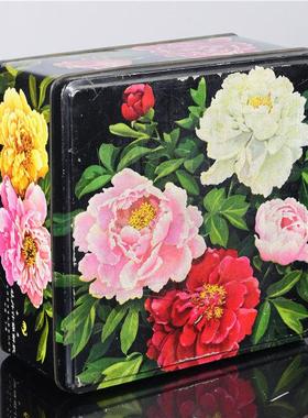 老茶叶罐饼干桶怀旧老铁皮古董老物件古玩案头摆件墙面装饰橱窗室