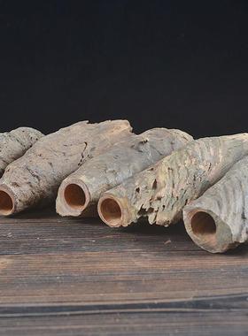 花瓶自然风化木实木家居客厅博古架创意枯木花插花器山水装饰摆件