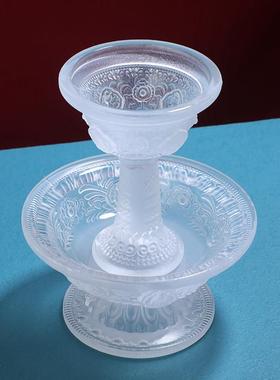 护法杯密宗供奉护法杯西藏民族用品佛前供奉摆件圣水杯琉璃护法杯