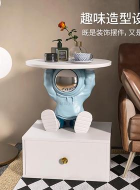 儿童宇航员床头柜卧室客厅沙发边家居装饰品摆件落地摆件乔迁礼物