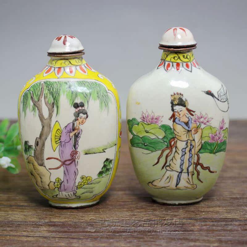 复古工艺品收藏摆饰景泰蓝仕女图鼻烟壶把件摆件乾隆年制,淘宝优惠券,粉丝福利购,淘宝优惠卷