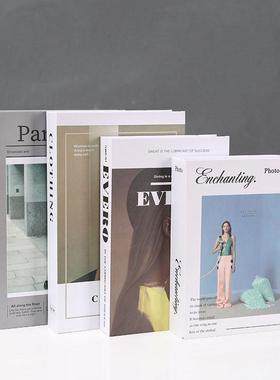 现代高级感彷真书摆件书本装饰品电视柜酒柜书籍拍照摄影道具假书