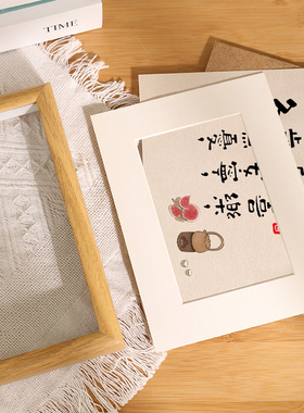 多喜乐长安宁书法摆台好寓意桌面小字画摆件立体相框玄关客厅挂画