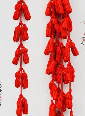 中缘结中国结挂件喜庆挂饰红色花生串入户门乔迁玄关新年家居装饰