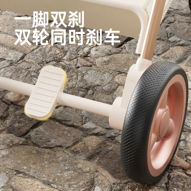 Nordmiex W3新款宠物推车铝合金轻便一键折叠狗狗猫咪外出小推车 - 图3