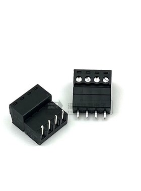 插拨式PCB接线端子15EDG-3.5/3.81mm 直弯针2EDGK/V/R2P~24P黑色