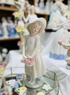 欧式家居装饰摆件客厅瓷酒柜饰品摆设现代房品间西洋HQJ陶工女艺