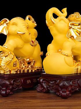 招财大象摆件宅风水镇象一对家居 客厅吉象装饰 乔迁开33988140新