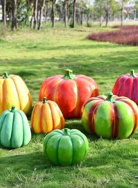 菜农场装饰仿真南瓜摆件户外8391园林钢景观玻璃雕塑农家小乐蔬美