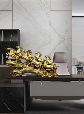 八骏雄风招财马摆件公新中客厅办室BJ202112酒柜乔装饰品公司迁开