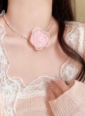 春日花朵森系高级小众气质choker