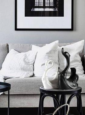 北欧家居装饰品创意陶瓷摆件大号仙子鹅客厅酒柜办公室装饰品摆件