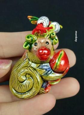 家庭装饰品十二生肖挂件陶瓷工艺品石湾娃娃挂墙挂车挂袋挂吉祥物