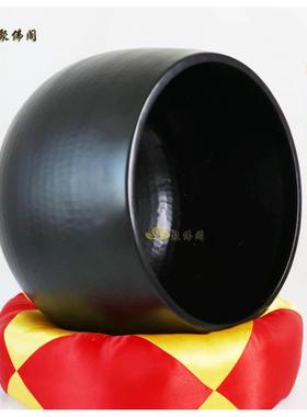台湾寺庙大罄14寸16寸18寸20寸24寸铜磬纯铜罄钵佛音碗哑光黑铜罄