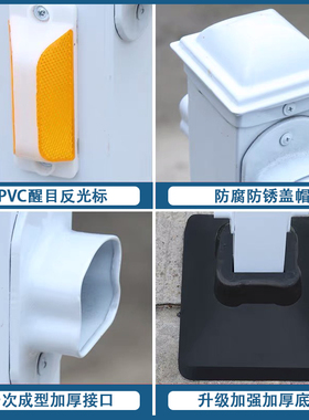 南昌市政道路护栏人行道隔离栏马路公路防撞栏交通安全京式防护栏