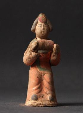 仿古陶器摆件陶俑仕女乐器俑古典中式工艺品客厅博古架商务礼品