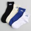 Ins men and women short socks snow mountain letter socks klein blue four seasons middle help men and women socks student sports socks