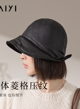 秋冬加厚保暖显脸小渔夫帽女