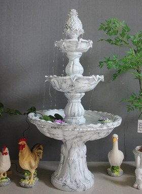 循环流水喷泉大型户外欧式庭院鱼池阳台花园水景婚庆装饰落地摆件
