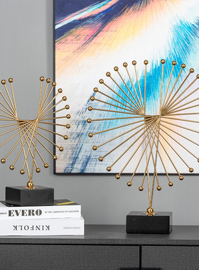 几何创意现代轻奢艺术摆件简约房间D玄关样板房客厅书房工艺装饰