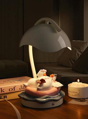 贝汉美情侣天鹅摆件新婚订婚床头台灯实用高档送新人新娘结婚礼物