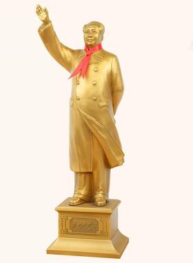 像铜像摆件毛爷爷纯铜站像家居玄关办公室客厅席像装饰品